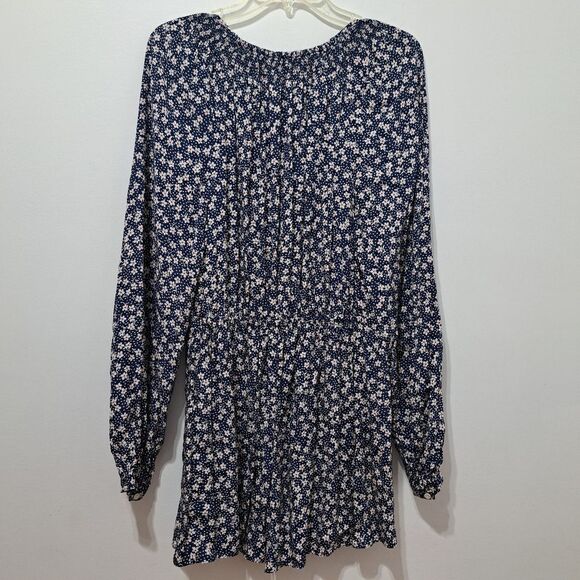 Polo Ralph Lauren Daisies Floral Print Romper Puffed Sleeve Siz 6 Blue Multi NWT - Picture 14 of 16